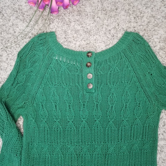 Anthropologie Sparrow green sweater/top size S - Picture 6 of 8